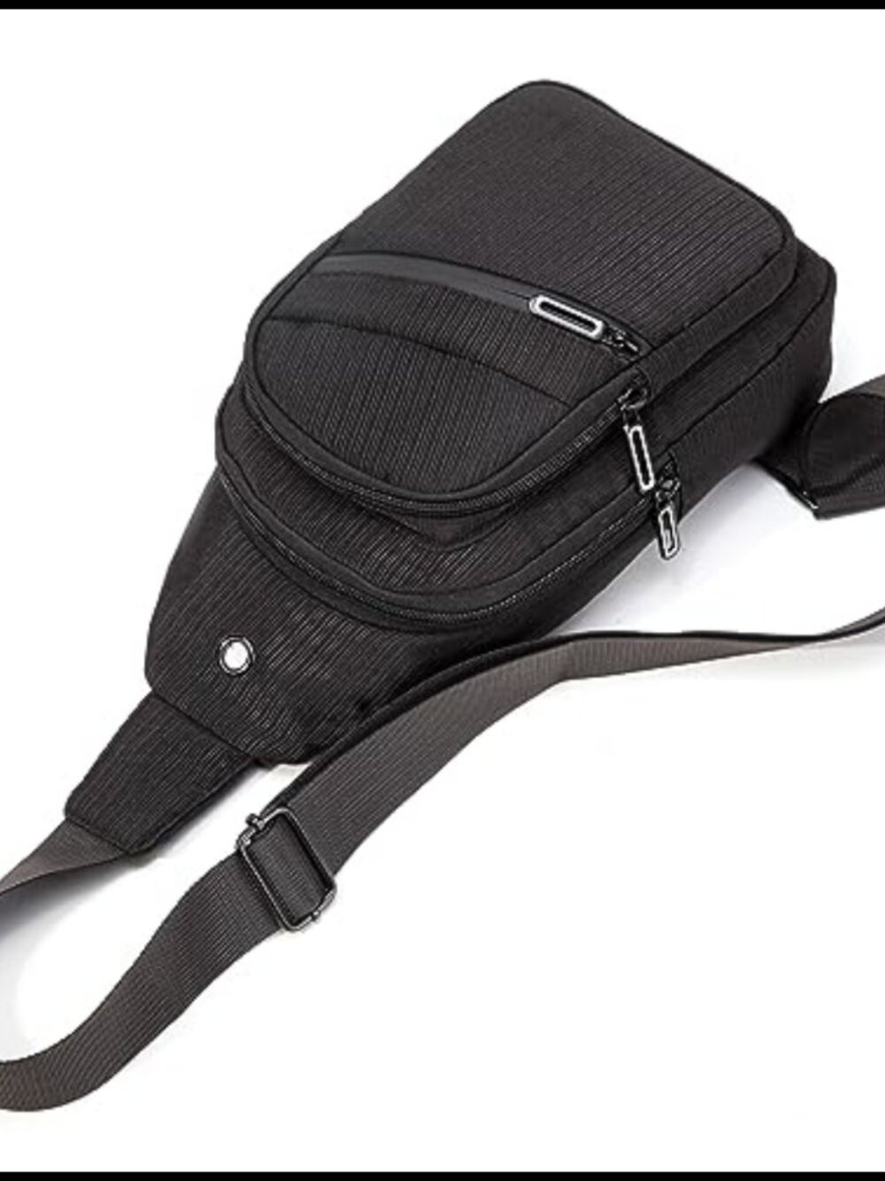 Lightweight Water Resistant Nylon Crossbody Sling Bag Travel Hiking Daypack - Picture 5 of 6